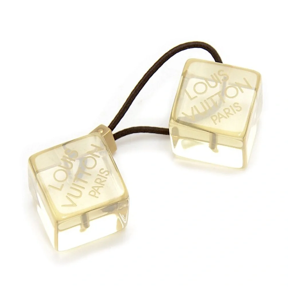 Louis Vuitton Vintage Lucite Translucent Hair Tie Bobble Set With Mini Pouch Bag - Picture 2 of 10